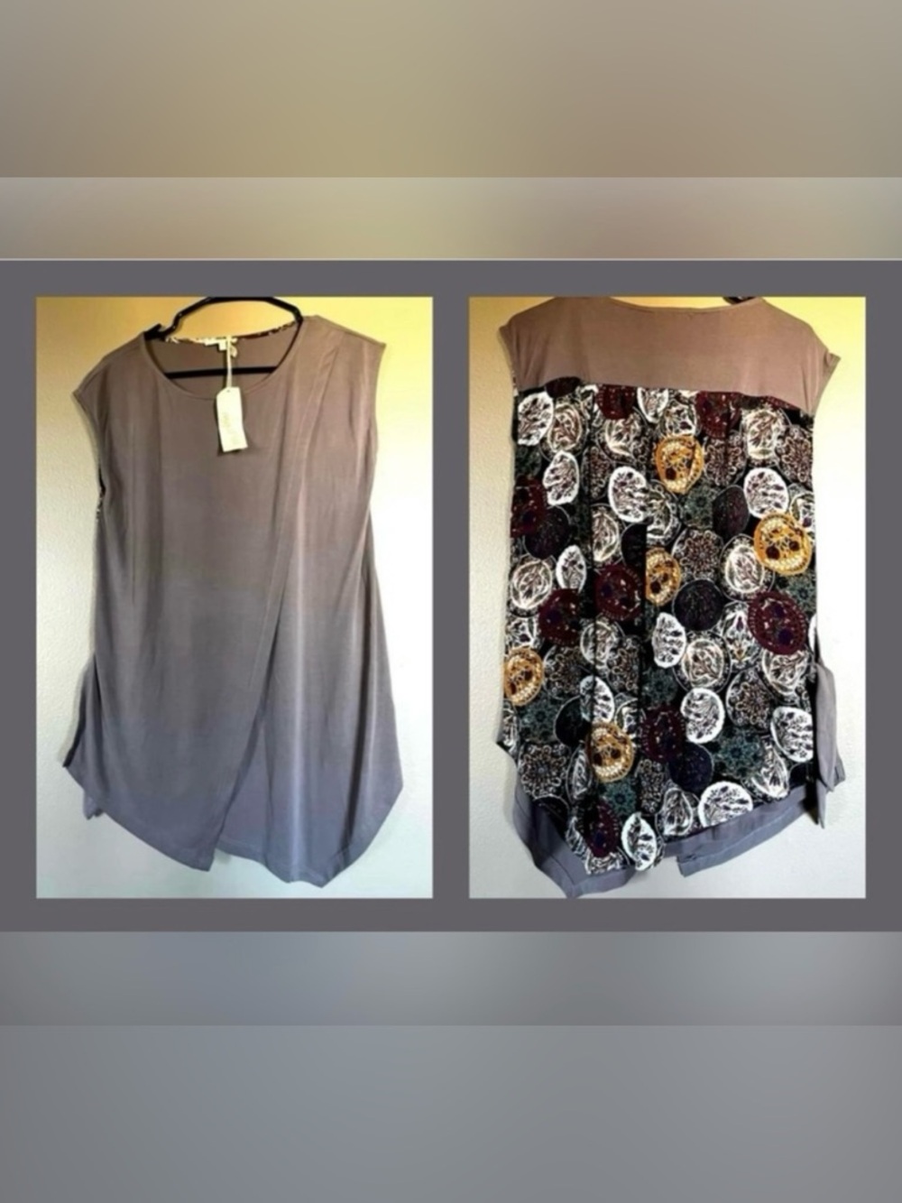Mystree sleeveless blouse. New with tags. Ties on the side. Women’s size Small